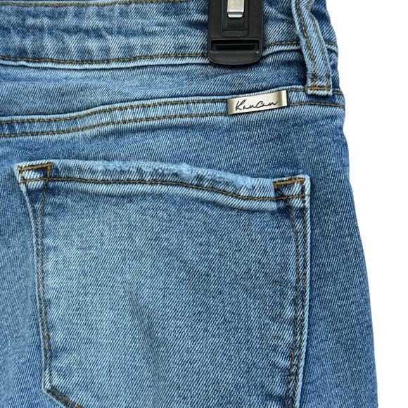 KanCan SZ 25 Skinny Jeans Distressed Rips Mid-Rise Stretch Zip-Fly Medium Wash - Picture 8 of 12